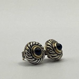 David Yurman Cookie Collection Onyx Stud Earrings